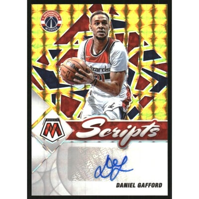 2021-22 Panini Mosaic Scripts Gold #13 Daniel Gafford