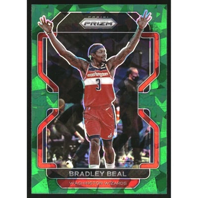 2021-22 Panini Prizm Prizms Green Ice #45 Bradley Beal