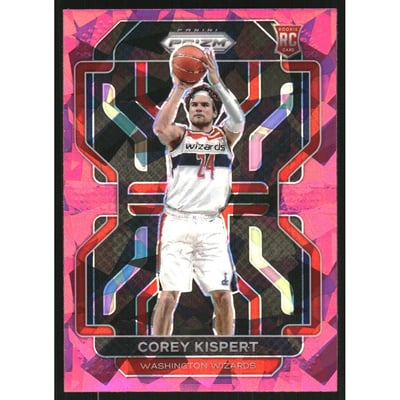 2021-22 Panini Prizm Prizms Pink Ice #275 Corey Kispert