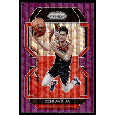 2021-22 Panini Prizm Prizms Purple Wave #79 Deni Avdija