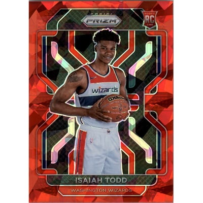 2021-22 Panini Prizm Prizms Red Ice #299 Isaiah Todd