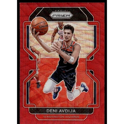 2021-22 Panini Prizm Prizms Ruby Wave #79 Deni Avdija