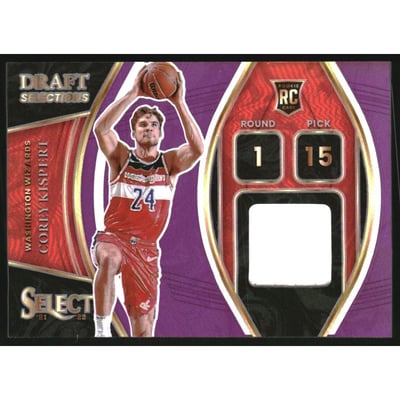 2021-22 Select Draft Selections Memorabilia Prizms Purple #30 Corey Kispert