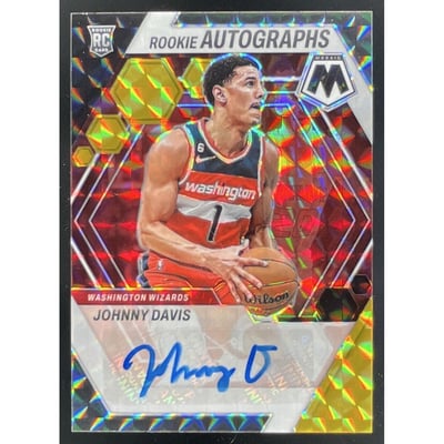 2022-23 Mosaic Rookie Mosaic Choice Black Gold #RA-DAV Johnny Davis RC Auto /8