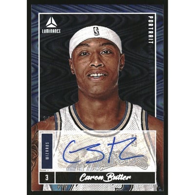 2022-23 Panini Chronicles Portrait Signatures Swirl #17 Caron Butler