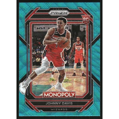2022-23 Panini Prizm Monopoly Teal Wave #90 Johnny Davis