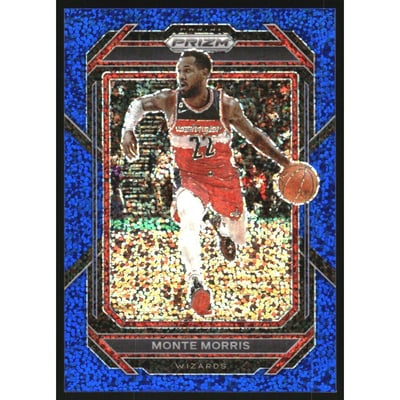 2022-23 Panini Prizm Prizm Blue Sparkle #171 Monte Morris