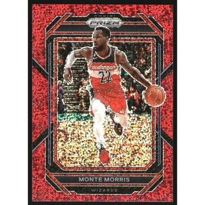 2022-23 Panini Prizm Prizm Red Sparkle #171 Monte Morris