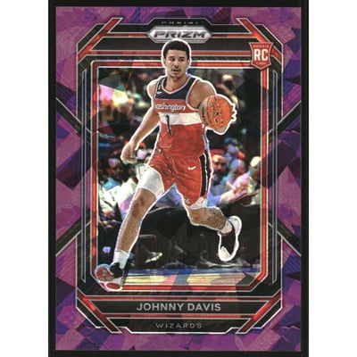 2022-23 Panini Prizm Prizms Purple Ice #231 Johnny Davis