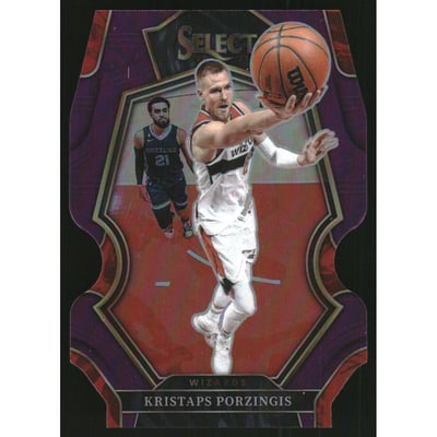 2022-23 Select Prizms Purple Die Cut #104 Kristaps Porzingis