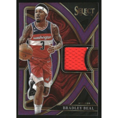 2022-23 Select Selective Swatches Purple Prizms #37 Bradley Beal
