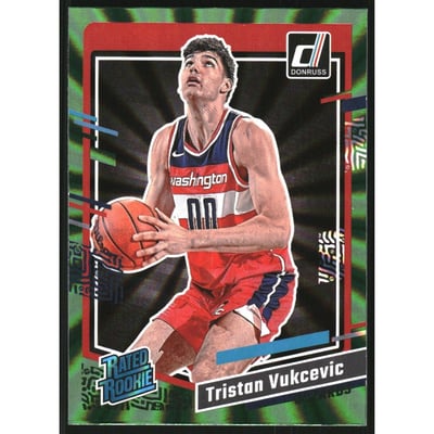 2023-24 Donruss Holo Green Laser #230 Tristan Vukcevic