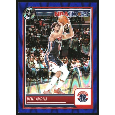 2023-24 Hoops Premium Stock Blue Seismic Prizm #226 Deni Avdija