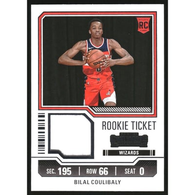 2023-24 Panini Contenders Rookie Ticket Swatches #31 Bilal Coulibaly