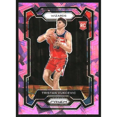 2023-24 Panini Prizm Prizms Pink Ice #126 Tristan Vukcevic
