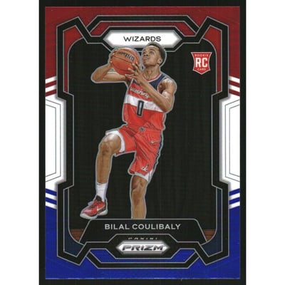 2023-24 Panini Prizm Prizms Red White and Blue #153 Bilal Coulibaly
