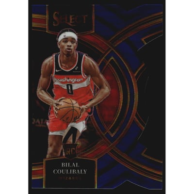 2023-24 Select Prizms Blue Die-Cut #131 Bilal Coulibaly