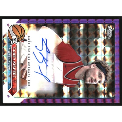 2023-24 Topps Chrome Autographs Purple Geometric Refractors #CGCK Corey Kispert
