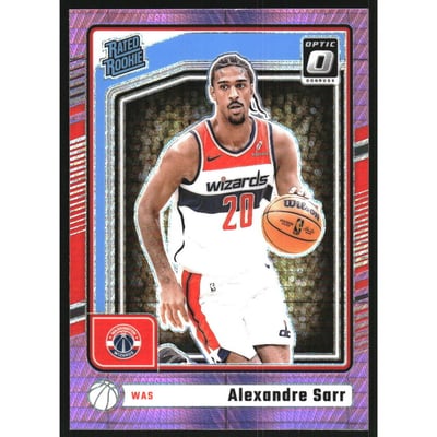 2024-25 Donruss Optic Hyper Pink #276 Alexandre Sarr RR