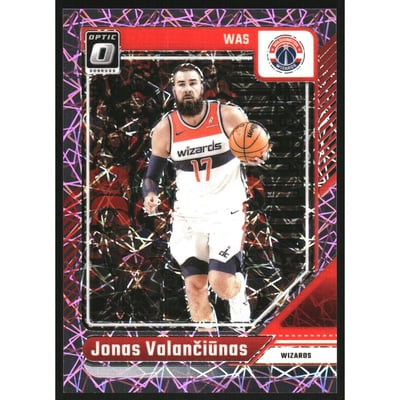 2024-25 Donruss Optic Pink Velocity #21 Jonas Valanciunas