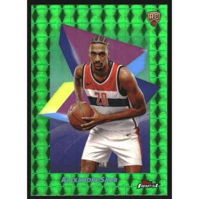 2024-25 Finest Green Geometric Refractors #98 Alexandre Sarr C