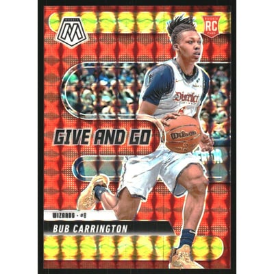 2024-25 Panini Mosaic Give and Go Mosaic Reactive Yellow #15 Bub Carrington