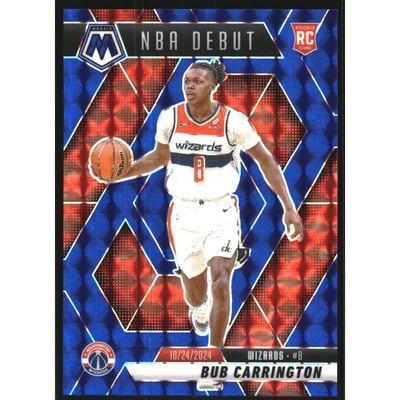2024-25 Panini Mosaic Mosaic Blue #259 Bub Carrington/NBA Debut
