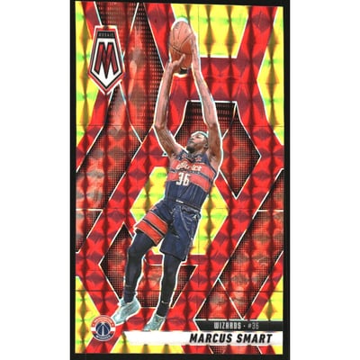 2024-25 Panini Mosaic Mosaic Choice Fusion Red and Yellow #5 Marcus Smart
