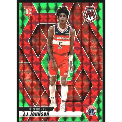 2024-25 Panini Mosaic Mosaic Choice Red and Green #215 AJ Johnson