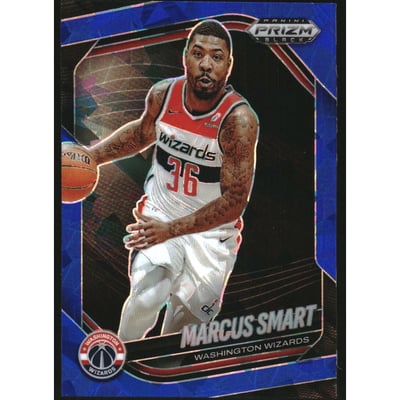2024-25 Panini Prizm Black Prizms Blue Ice #27 Marcus Smart