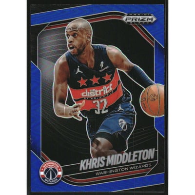 2024-25 Panini Prizm Black Prizms Blue #14 Khris Middleton