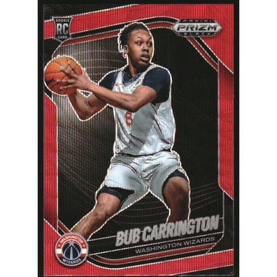 2024-25 Panini Prizm Black Prizms Ruby Wave #92 Bub Carrington