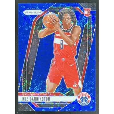 2024-25 Panini Prizm Fast Break Blue Prizm #244 Bub Carrington RC /150
