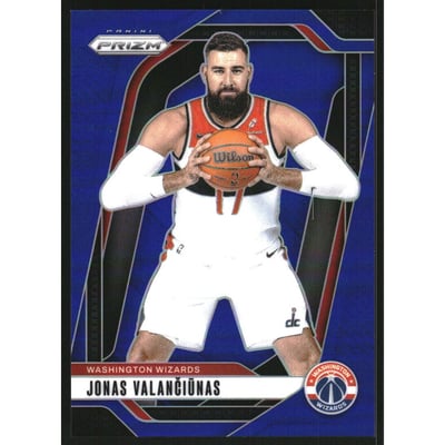 2024-25 Panini Prizm Prizms Blue #76 Jonas Valanciunas