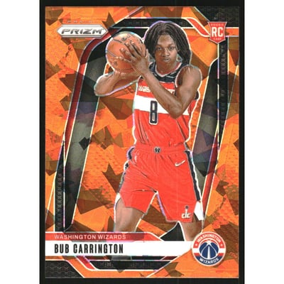 2024-25 Panini Prizm Prizms Orange Ice #244 Bub Carrington