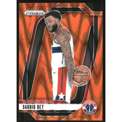 2024-25 Panini Prizm Prizms Orange Seismic #44 Saddiq Bey