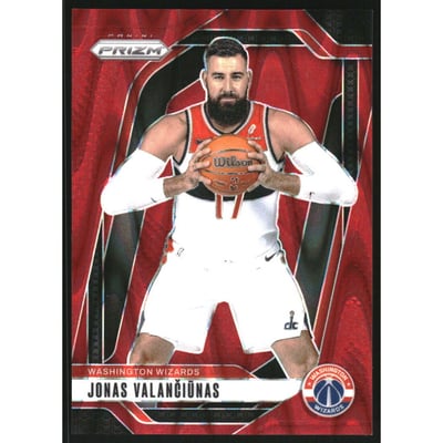 2024-25 Panini Prizm Prizms Red Seismic #76 Jonas Valanciunas