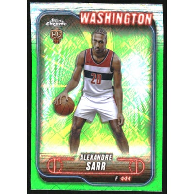 2024-25 Topps Chrome Topps Green Refractors #136 Alexandre Sarr