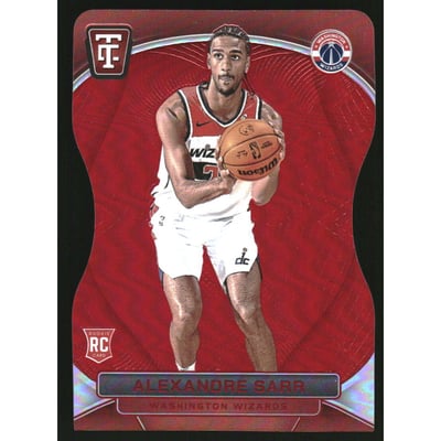2024-25 Totally Certified Mirror Platinum Red Die Cut #136 Alexandre Sarr