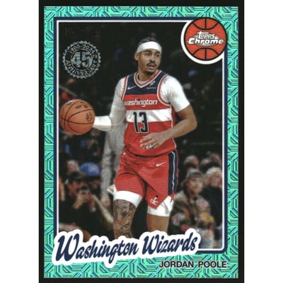 2025-26 Topps '80-81 Topps Chrome Aqua Mojo Refractors #TCJP Jordan Poole