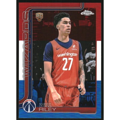 2025-26 Topps Chrome Red White and Blue Refractors #271 Will Riley