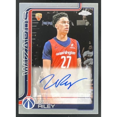 2025-26 Topps Chrome Rookie Autograph #TCAR-WR Will Riley RC Auto