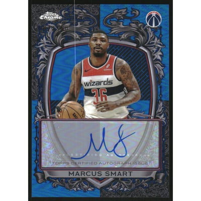2025-26 Topps Chrome Signature Style Blue Refractors #SSMS Marcus Smart