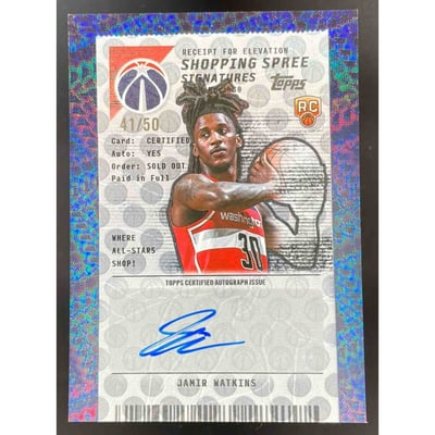 2025-26 Topps Shopping Spree Flash Drop #SSA-JW Jamir Watkins RC Auto /50