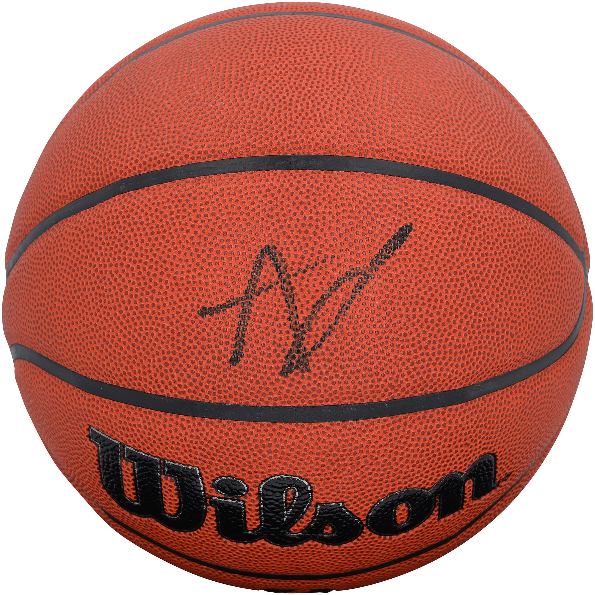 Ballon de basketball Wilson Authentic Series autographié par AJ Dybantsa des Washington Wizards, utilisable en intérieur et en extérieur
