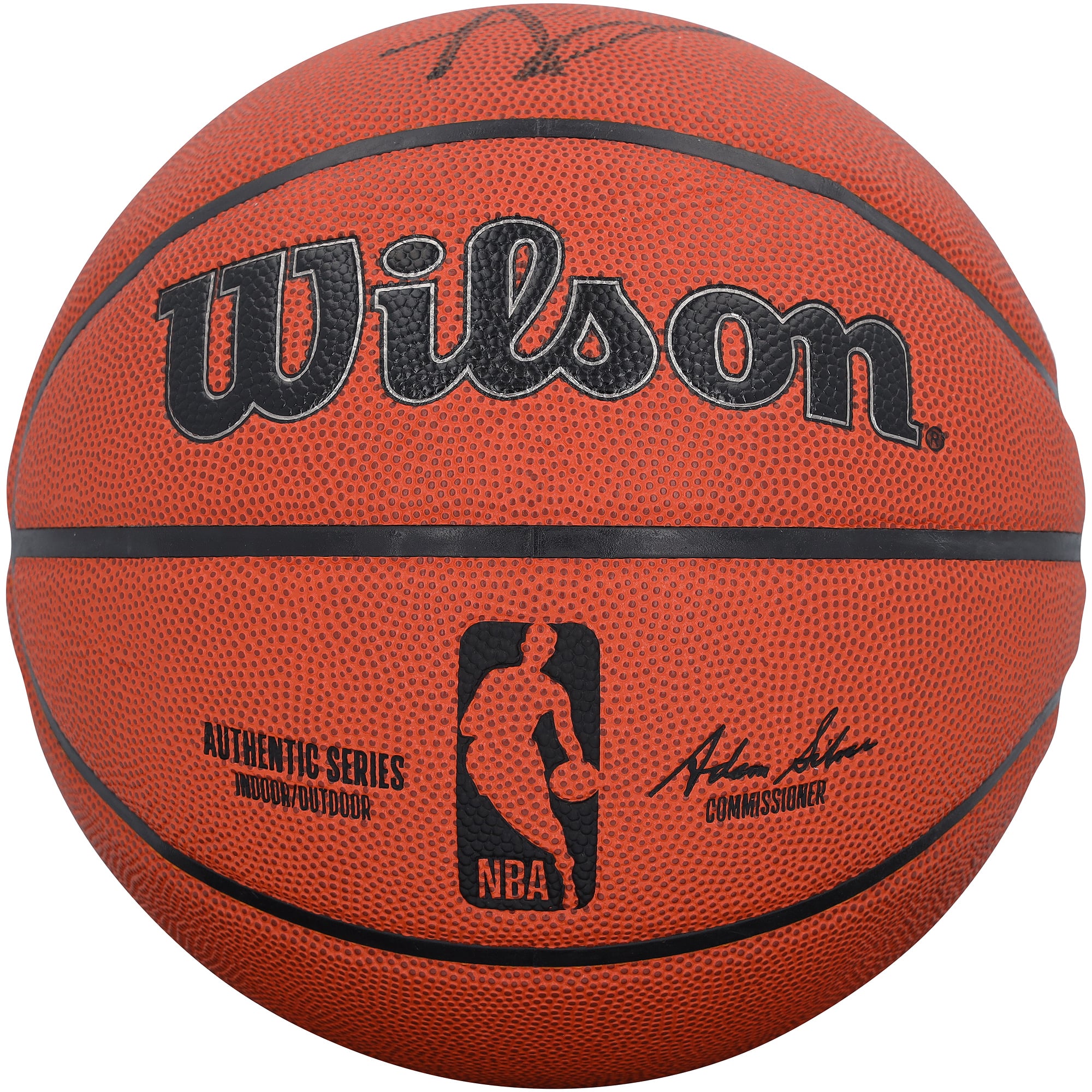 Ballon de basketball Wilson Authentic Series autographié par AJ Dybantsa des Washington Wizards, utilisable en intérieur et en extérieur