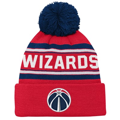  Washington Wizards Outerstuff Backboard Jacquard Cuffed Knit Hat with Pom  - Red