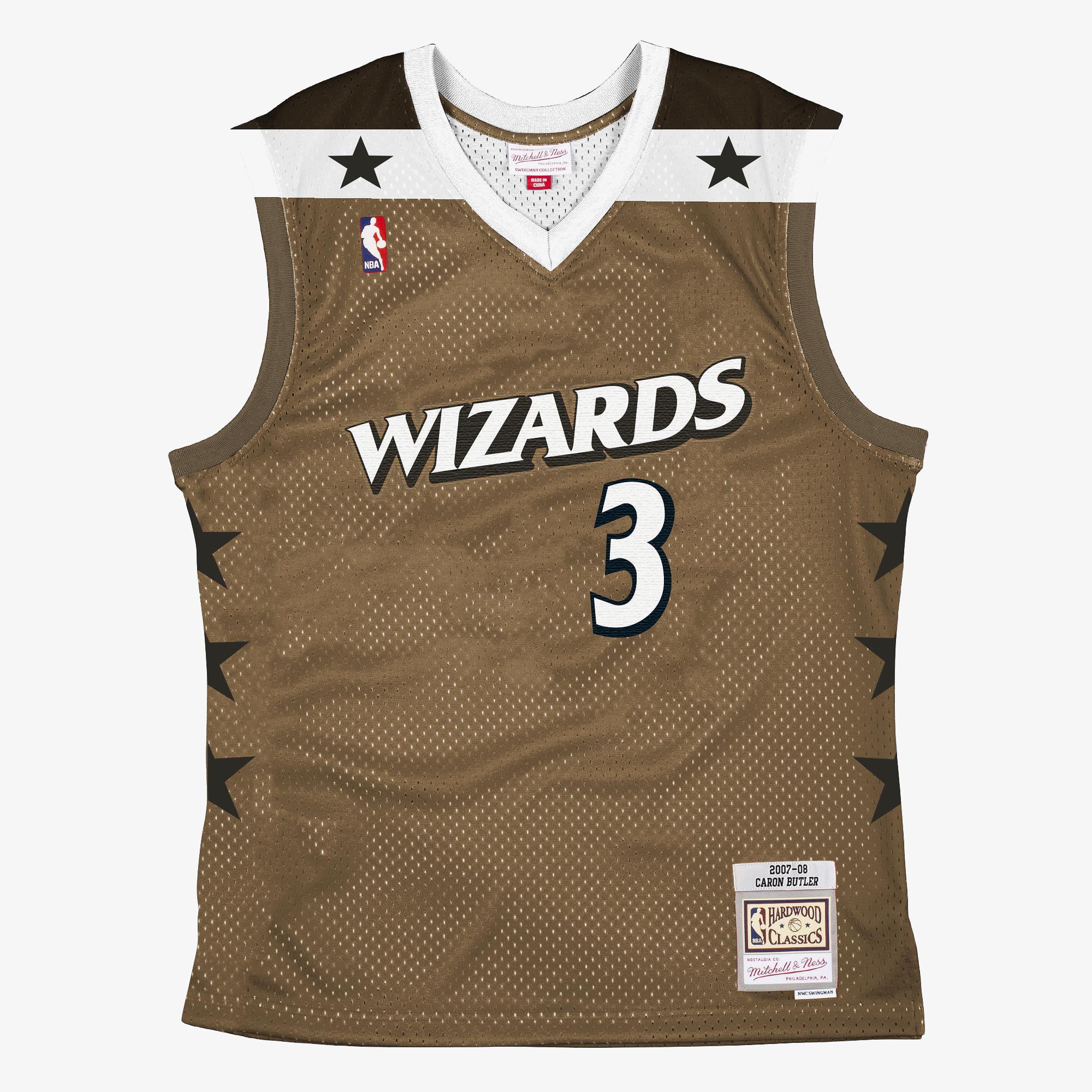 Caron Butler Washington Wizards 2007-08 Gold Swingman Player Jersey