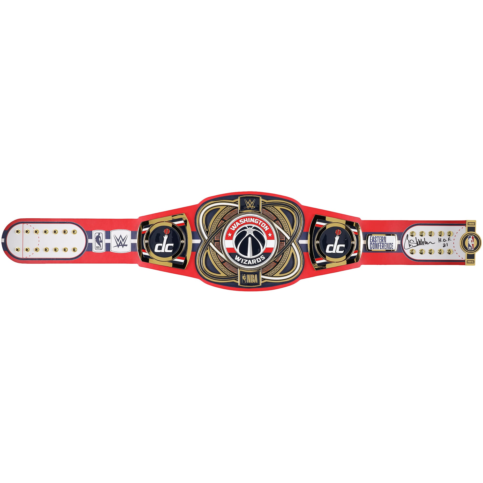 Chris Webber Washington Wizards Autographed WWE Legacy Title Belt with "HOF 21" Inscription