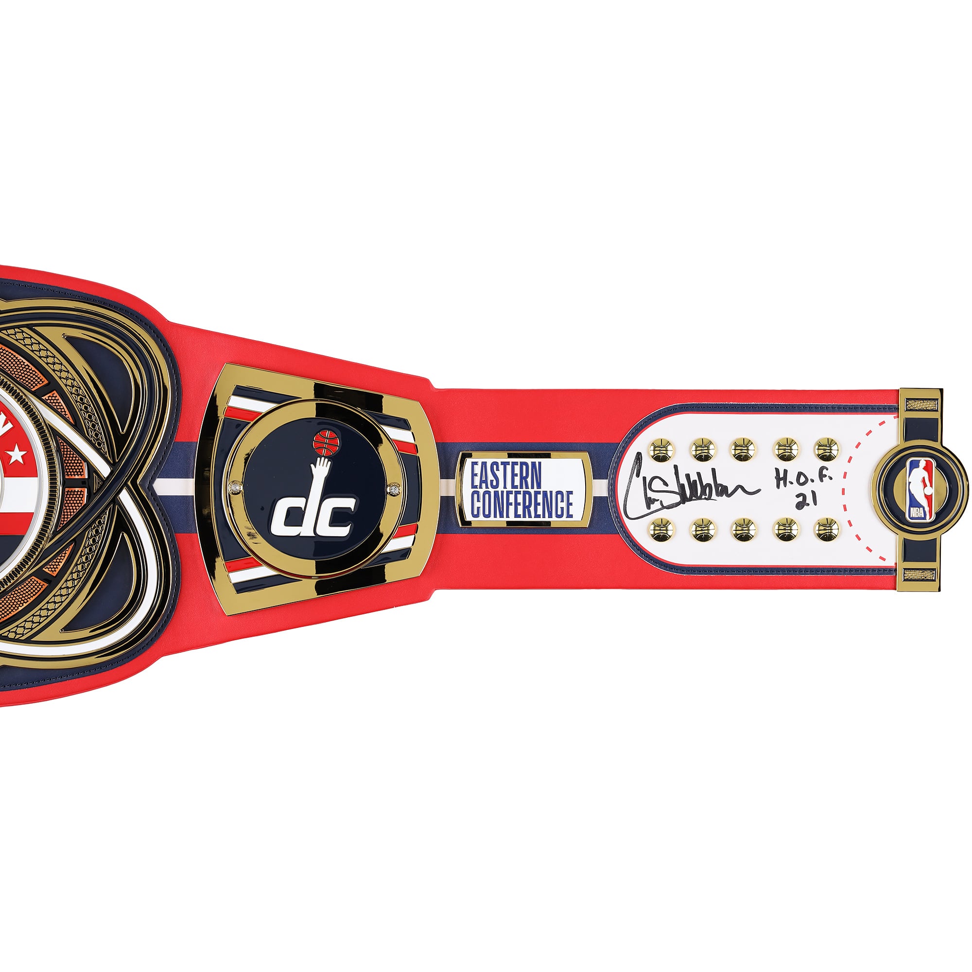 Chris Webber Washington Wizards Autographed WWE Legacy Title Belt with "HOF 21" Inscription
